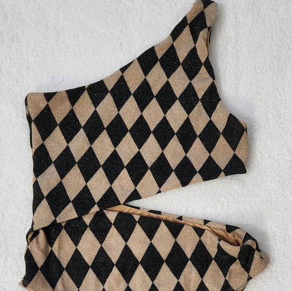 New!Beach Riot Celine One Piece Harlequin Diamond Pattern - Picture 9 of 13